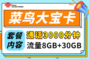 菜鸟大宝卡88元套餐