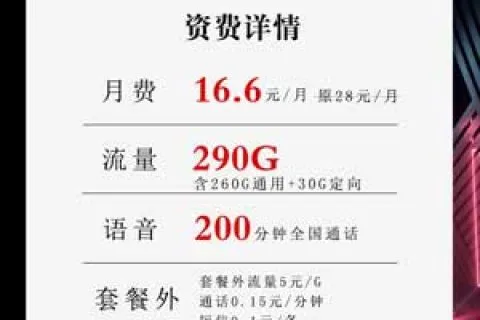 广电沧年卡16元月租290G流量套餐介绍