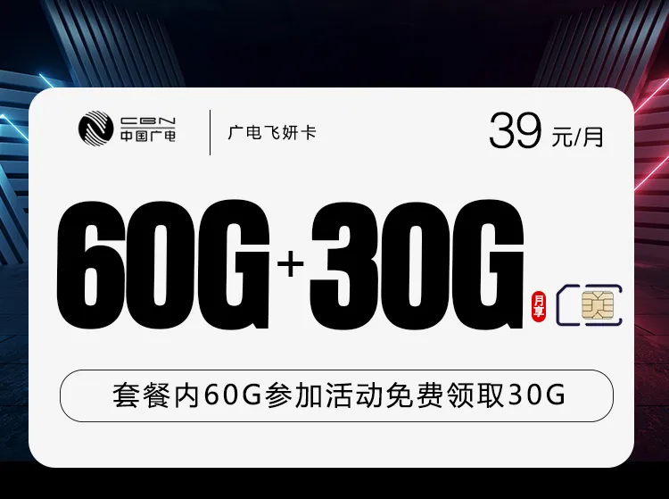 广电飞妍卡【39元90G】