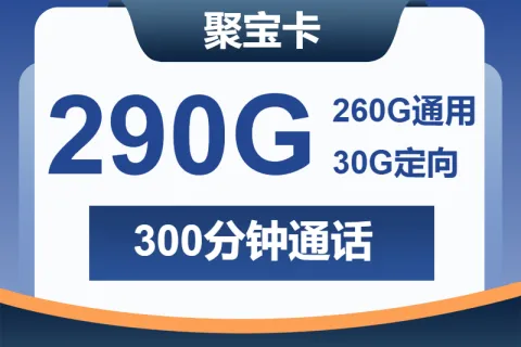 中国广电聚宝卡38元包260G通用+30G定向+300分钟套餐概括