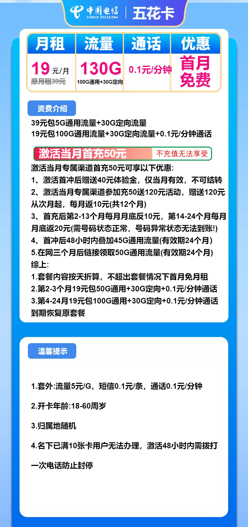 电信五花卡