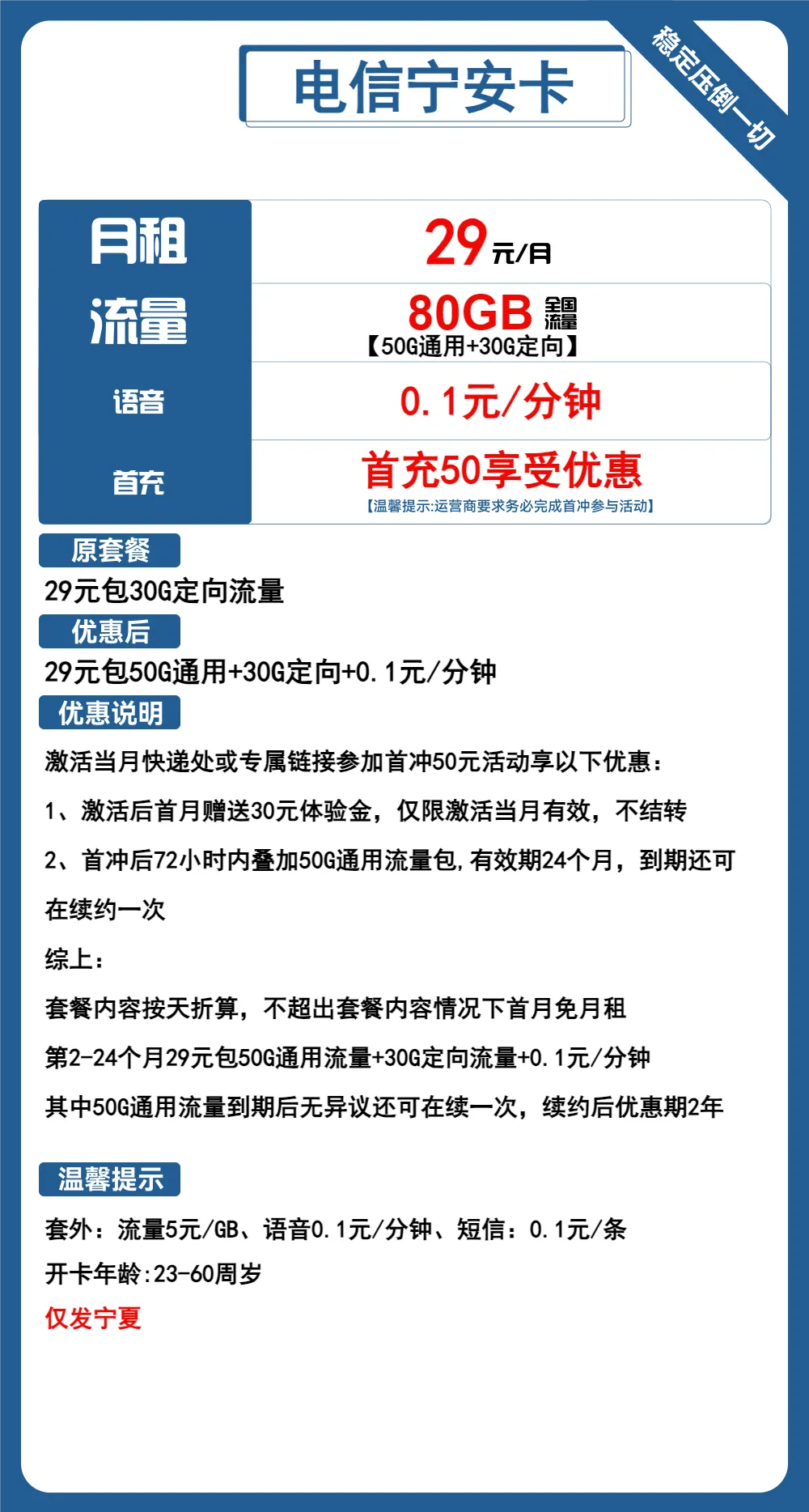 电信宁安卡