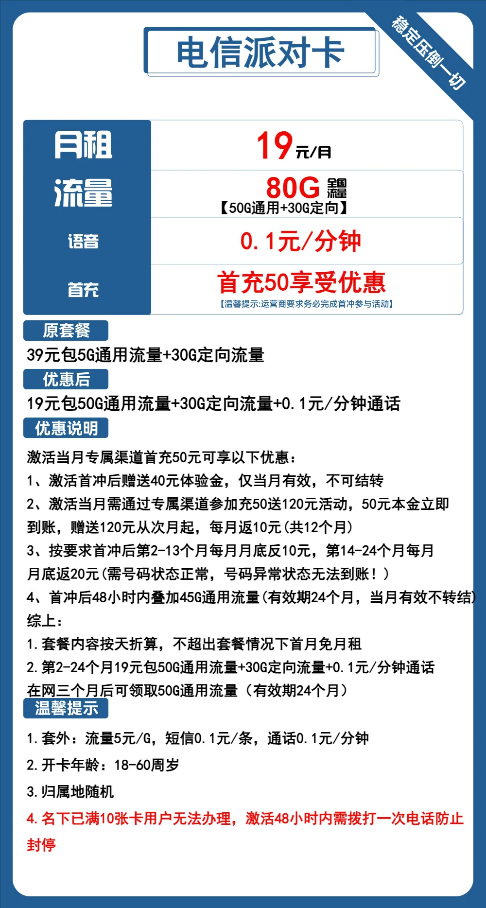 电信派对卡