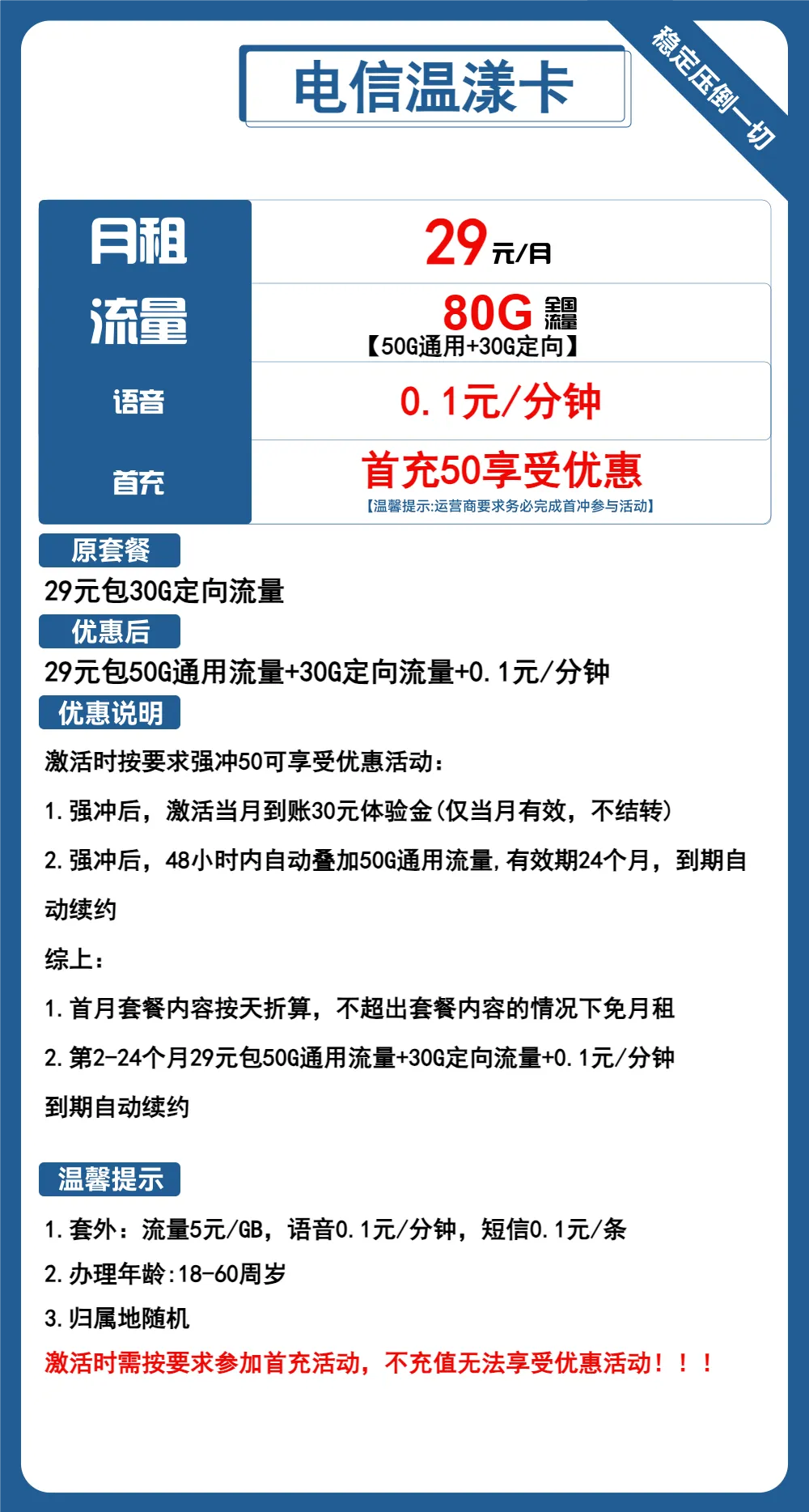 电信温漾卡