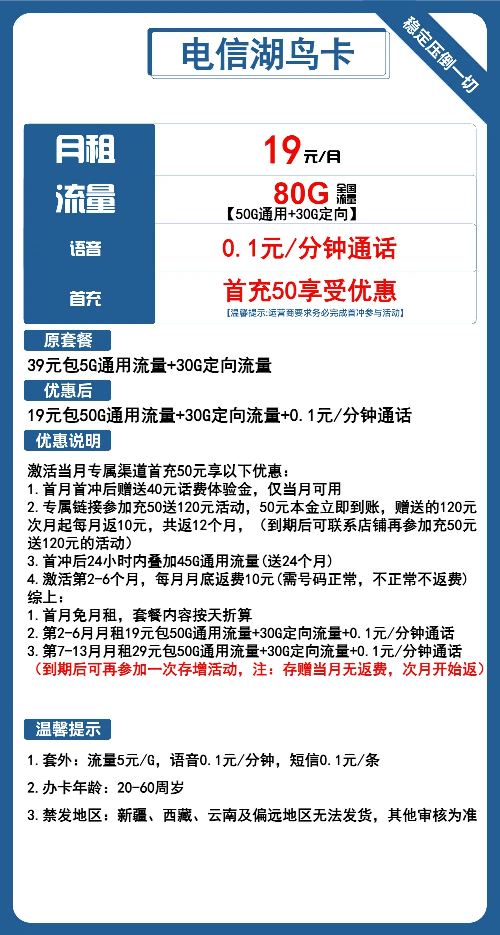 电信湖鸟卡