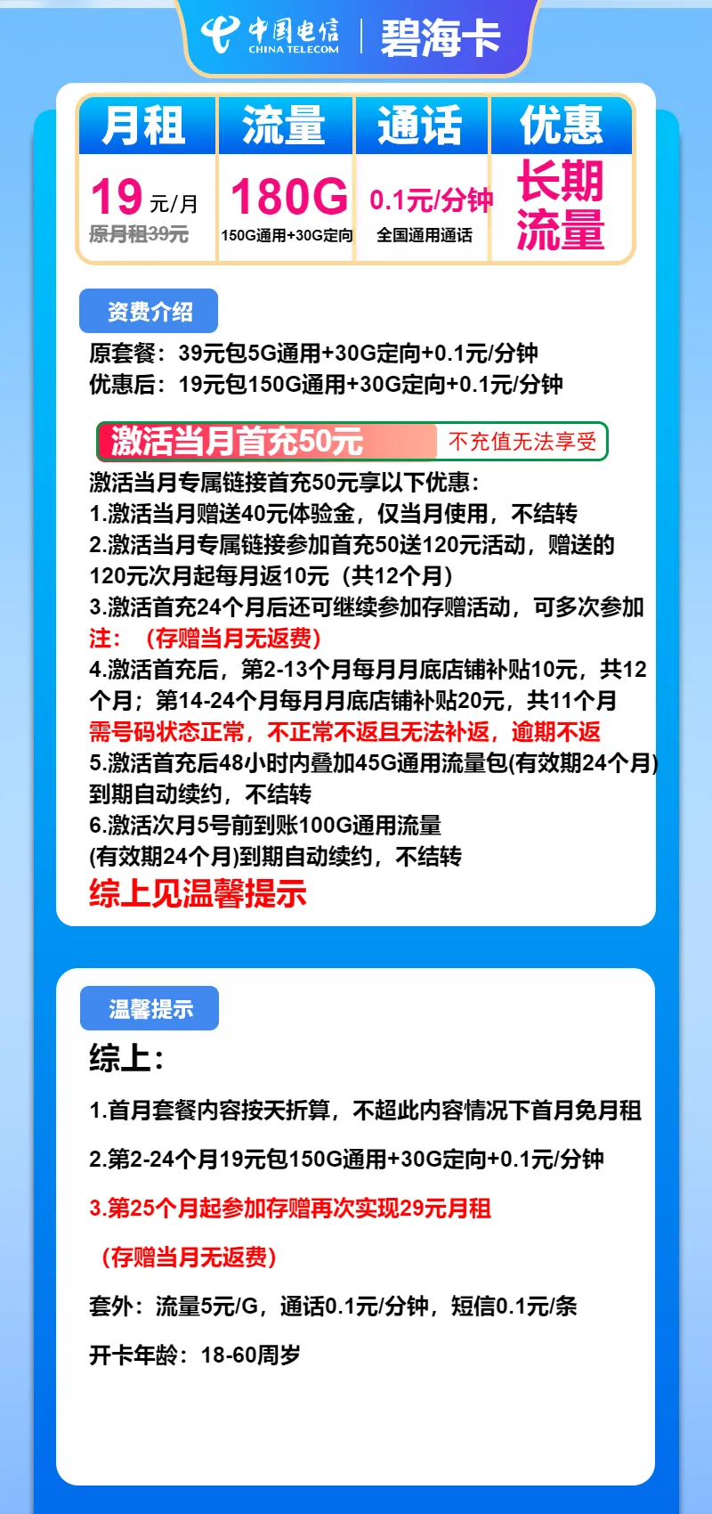 电信碧海卡