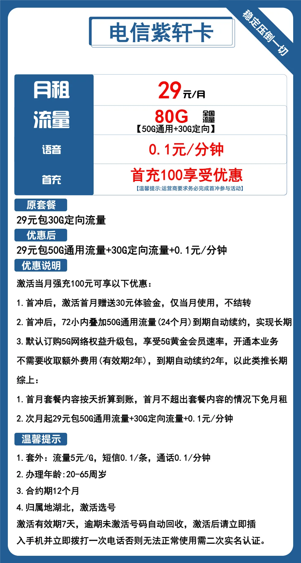 电信紫轩卡