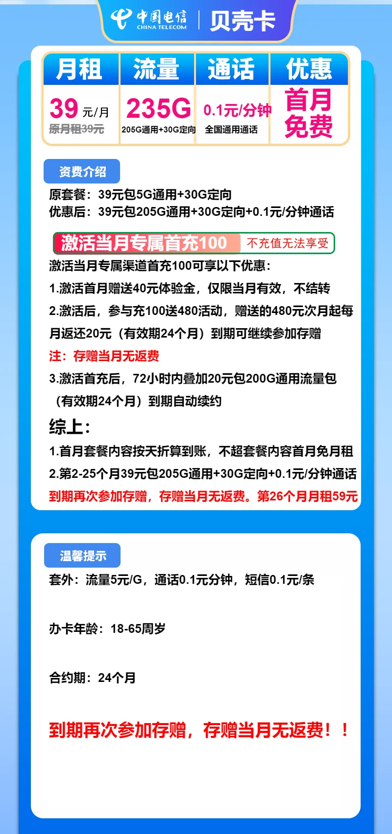 电信贝壳卡