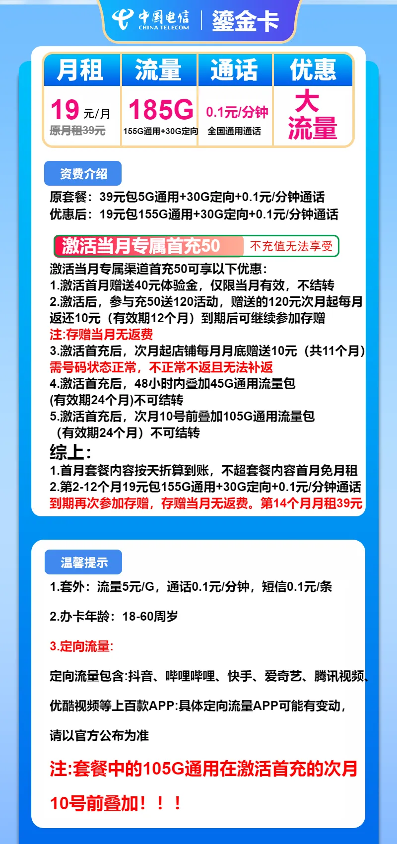 电信鎏金卡