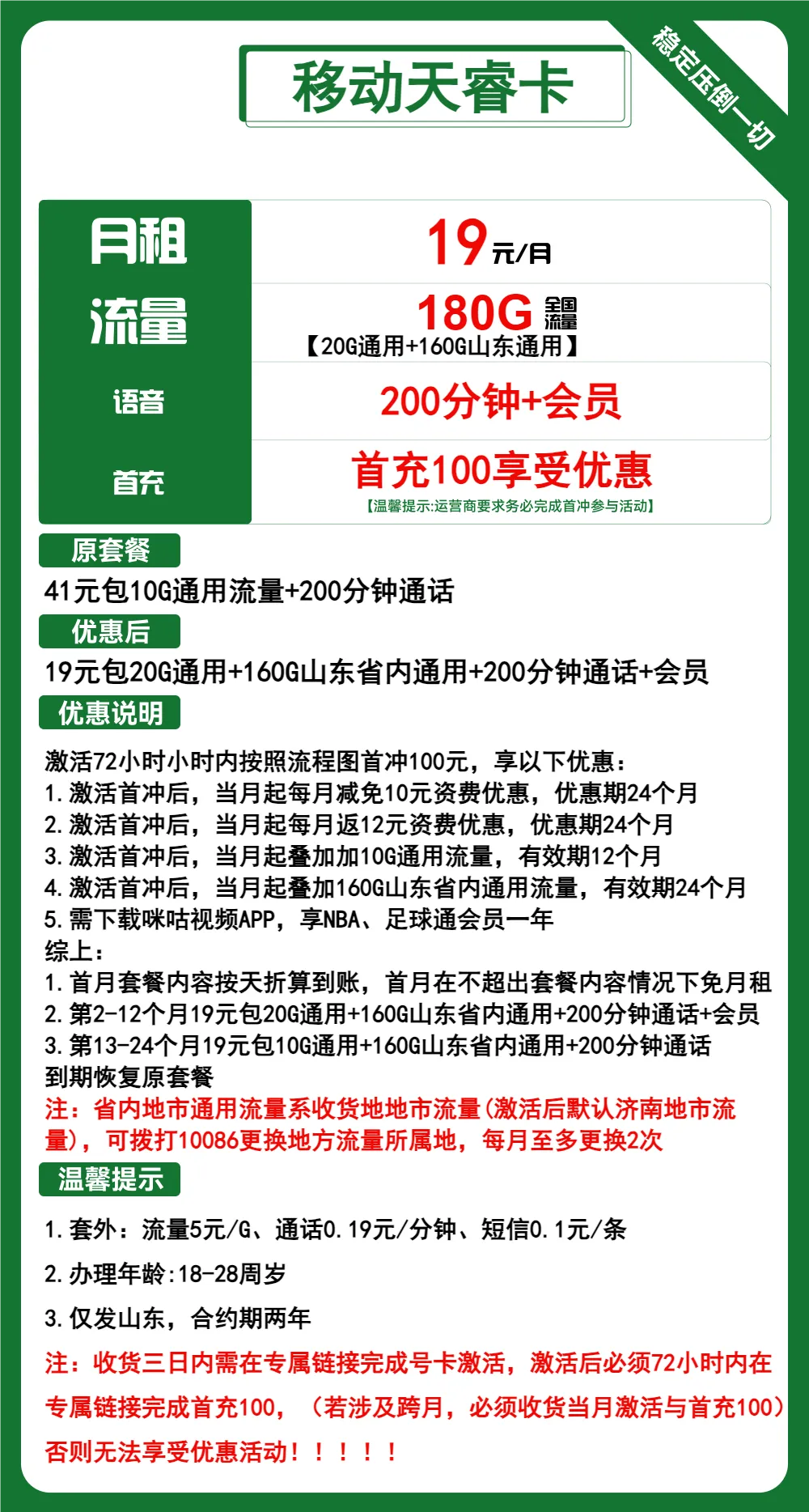 移动天睿卡