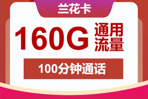 中国联通兰花卡30元包160G通用+100分钟套餐概括