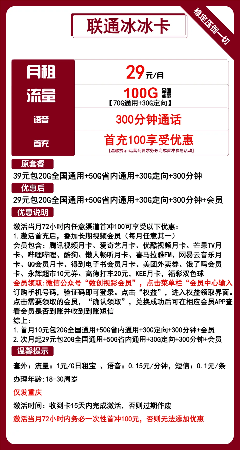 联通冰冰卡