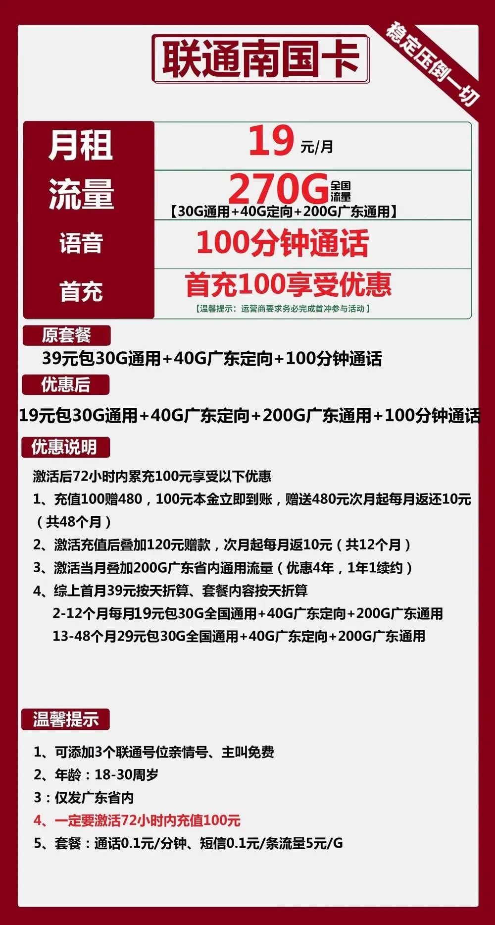 联通南国卡