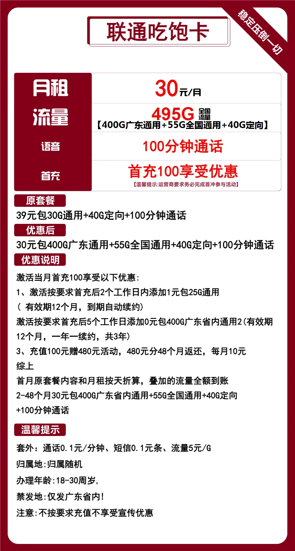 联通吃饱卡