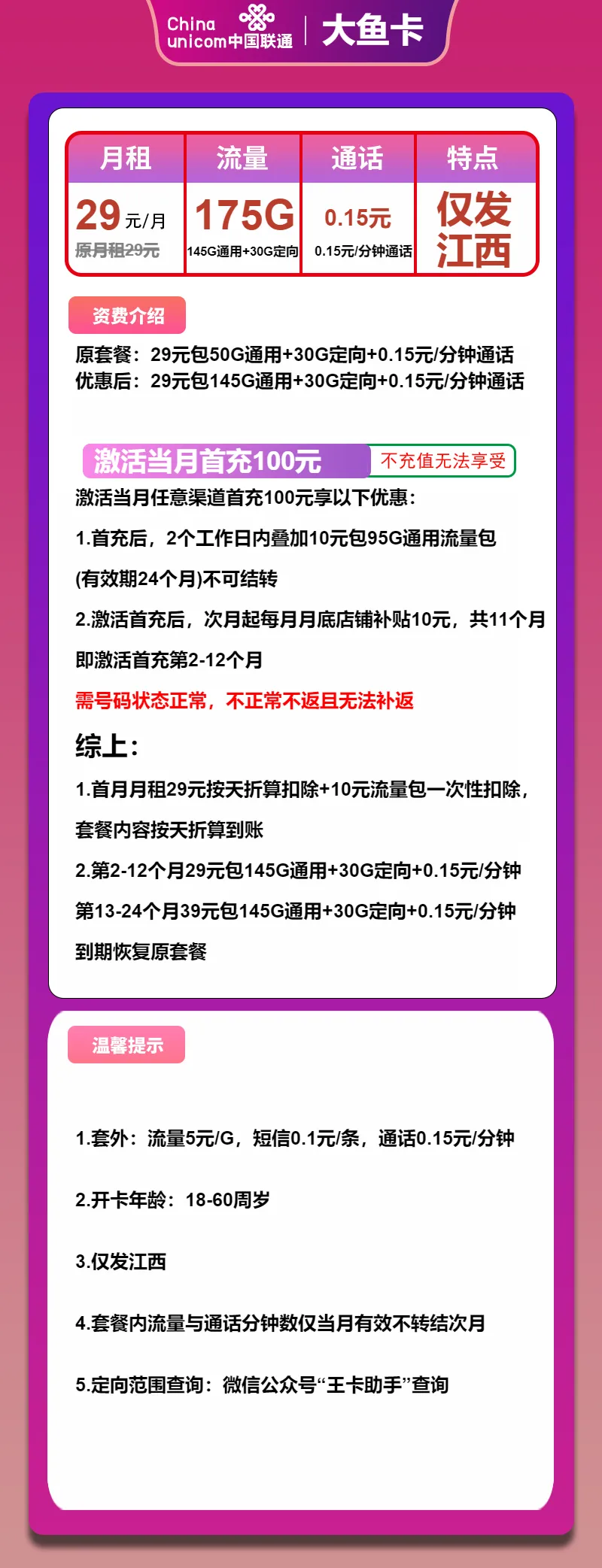 联通大鱼卡