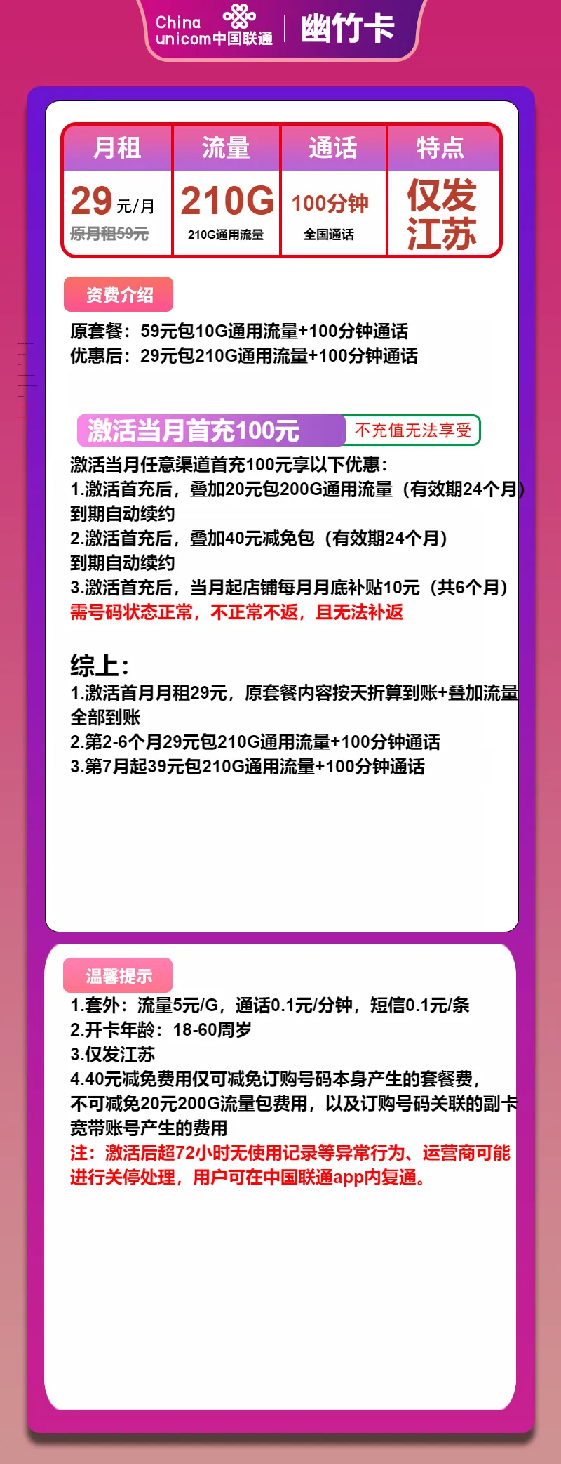 联通幽竹卡