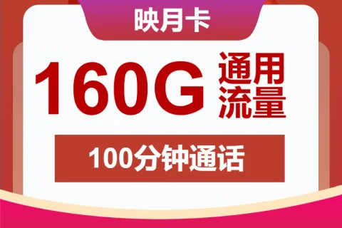 中国联通映月卡29元包160G通用+100分钟套餐概括
