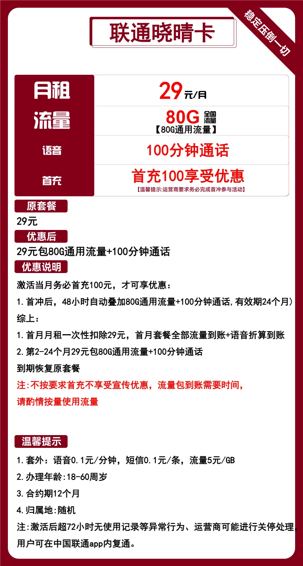 联通晓晴卡