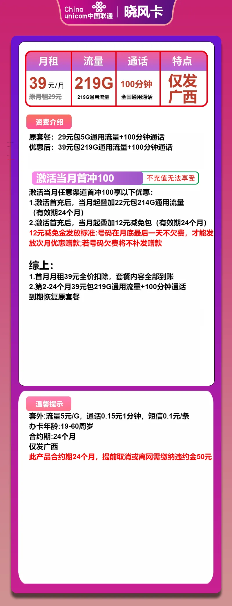 联通晓风卡
