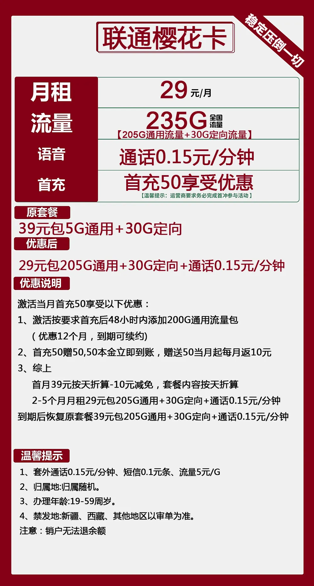 联通樱花卡