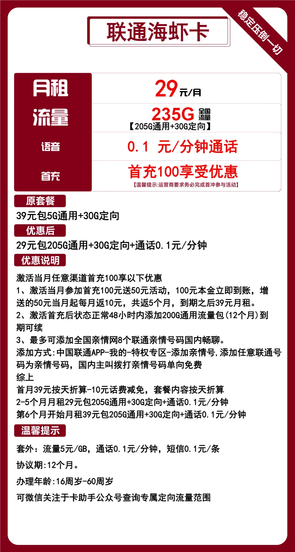 联通海虾卡