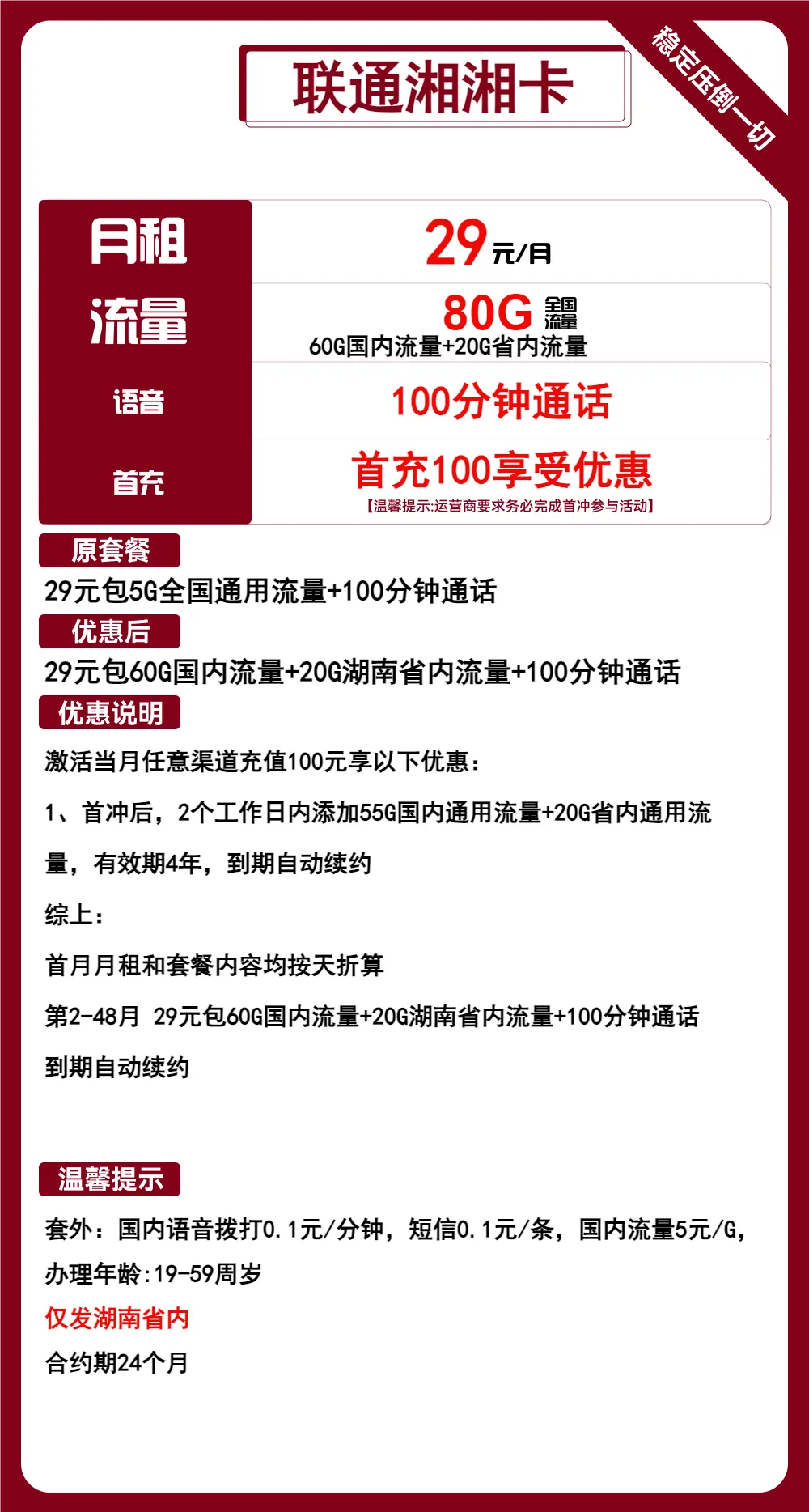 联通湘湘卡