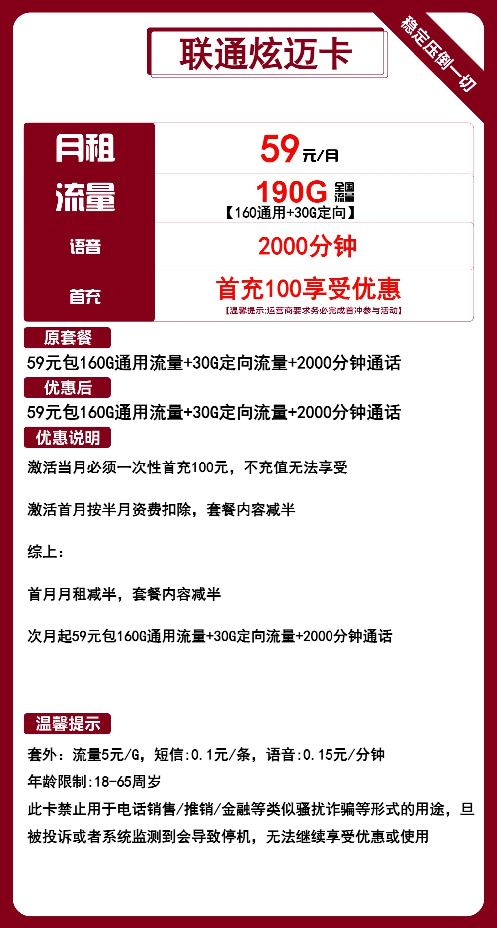 联通炫迈卡