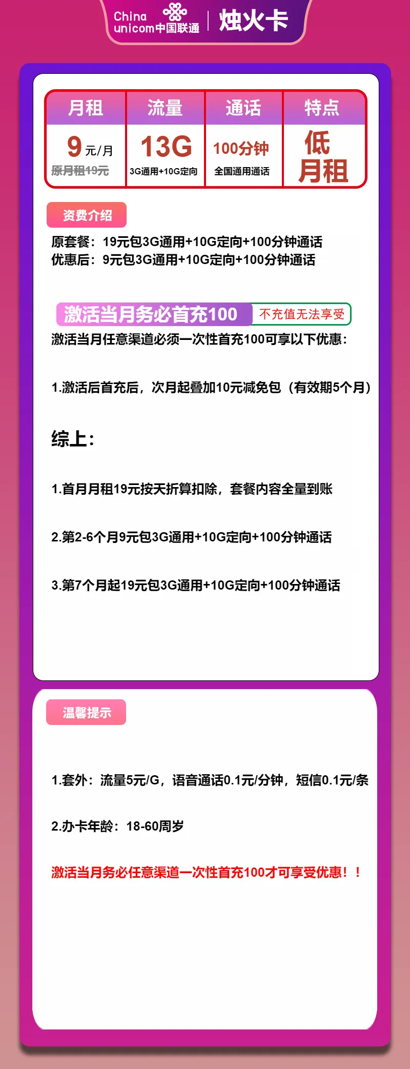 联通烛火卡