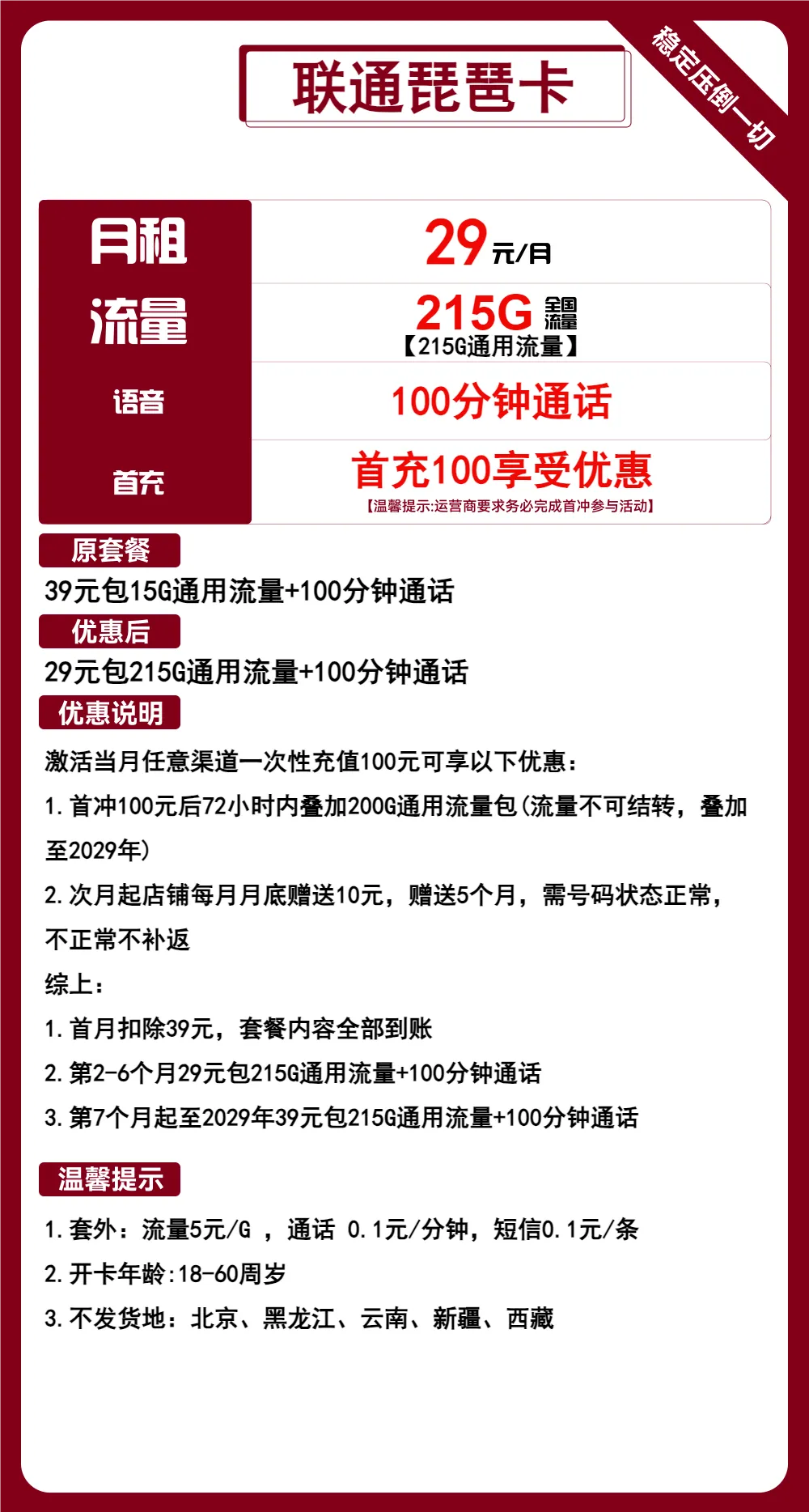 联通琵琶卡