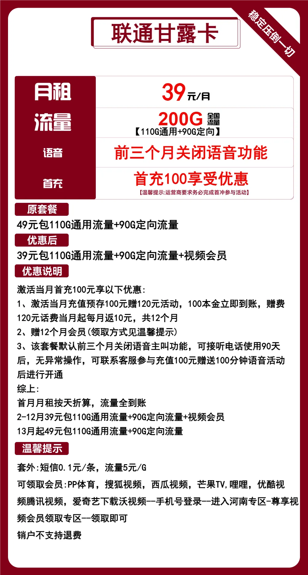 联通甘露卡