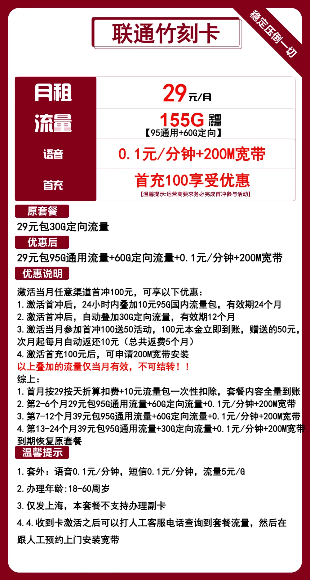 联通竹刻卡