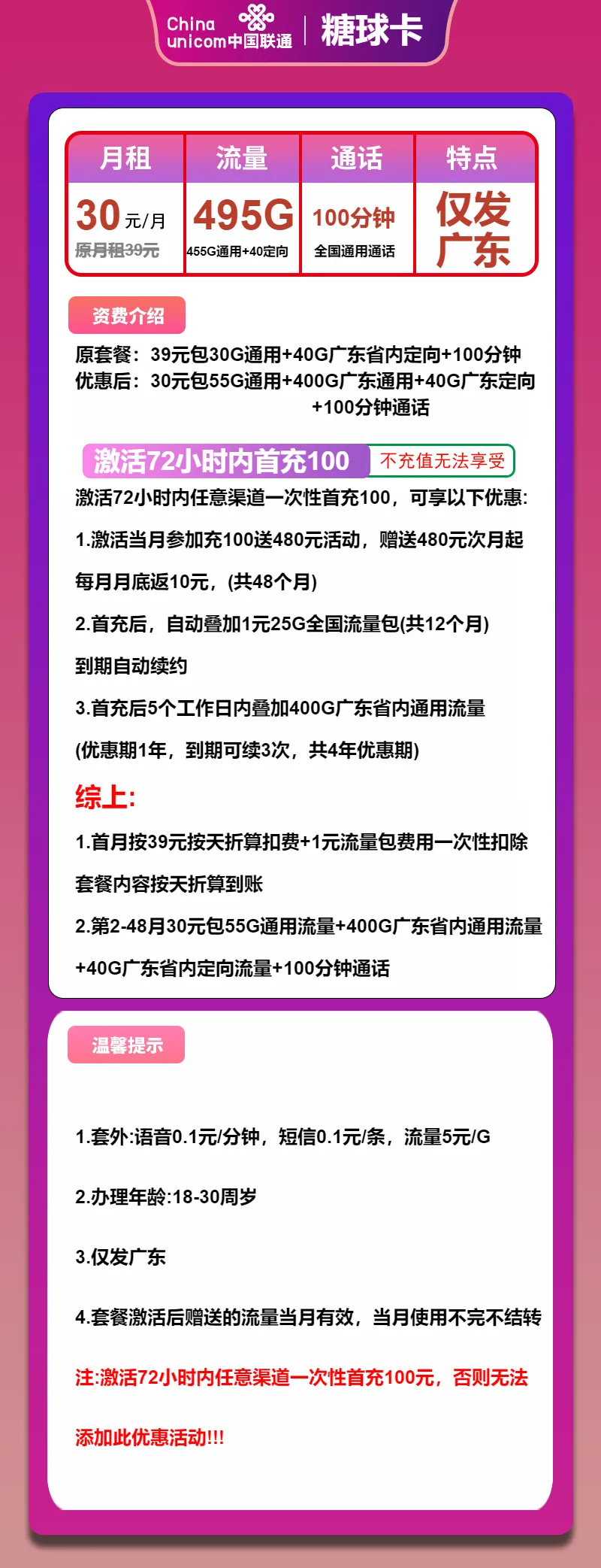 联通糖球卡
