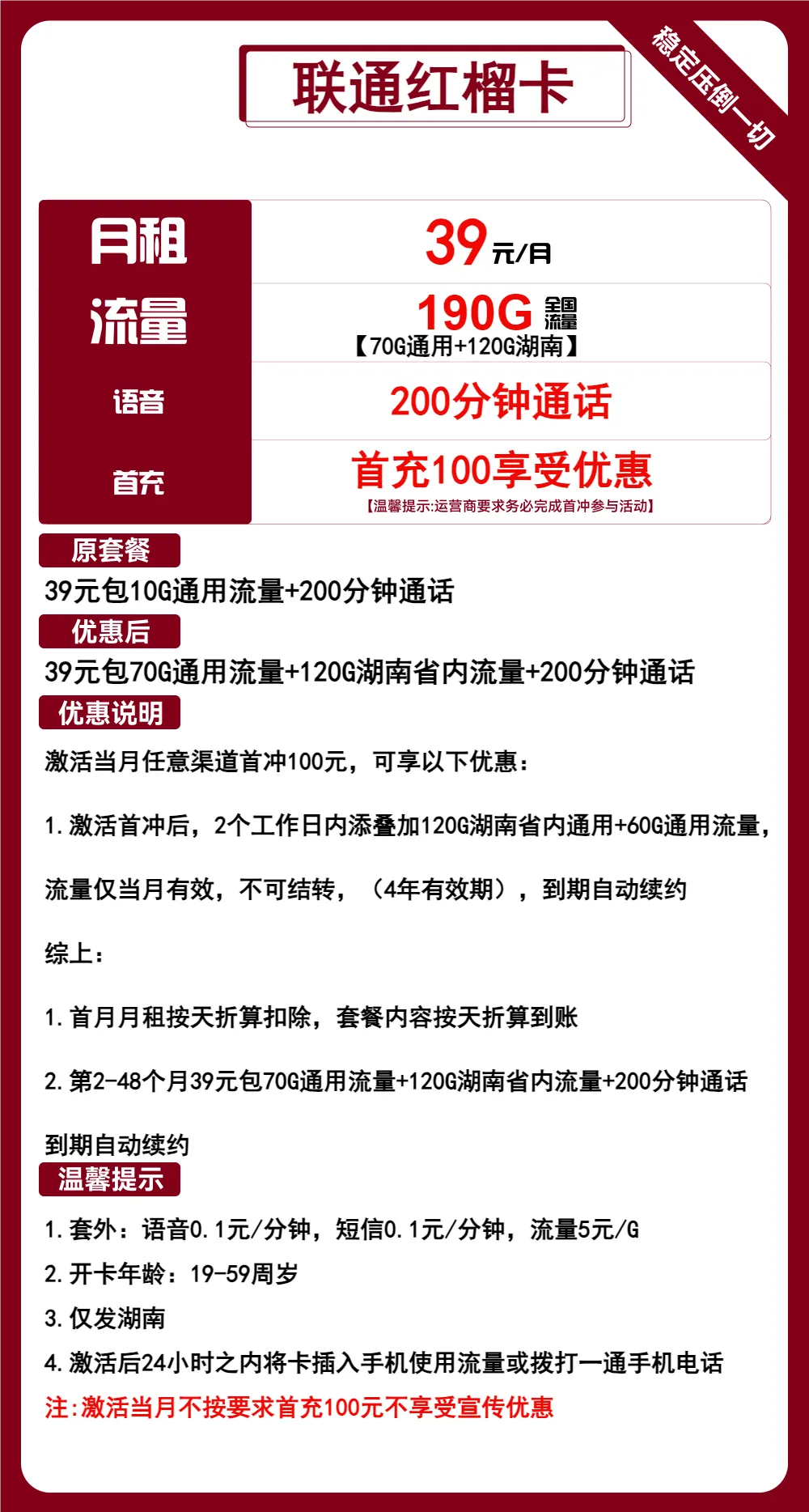 联通红榴卡