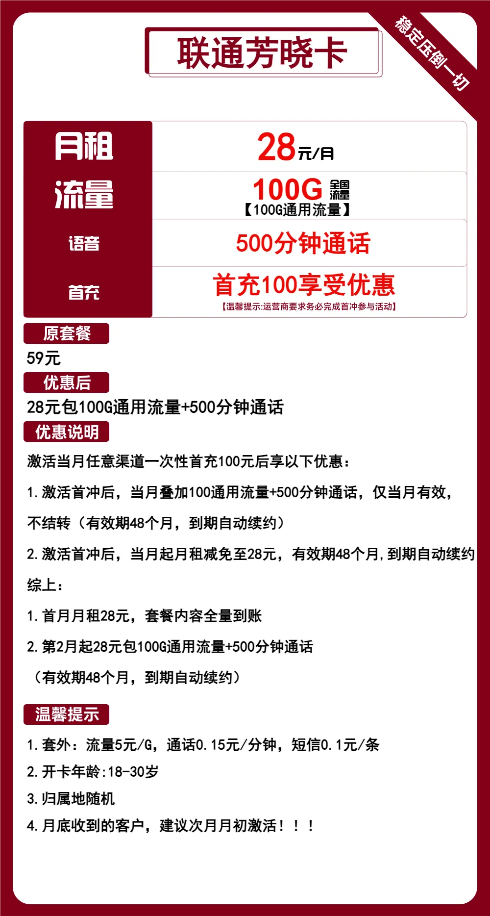 联通芳晓卡