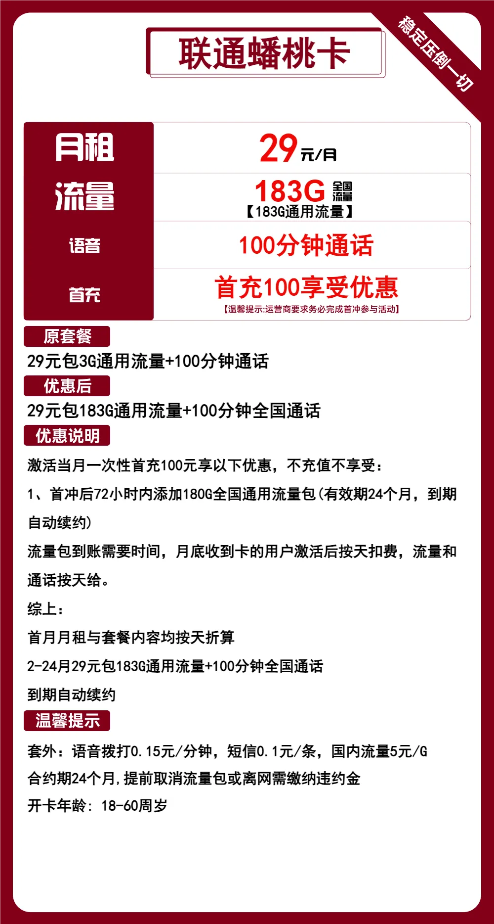 联通蟠桃卡