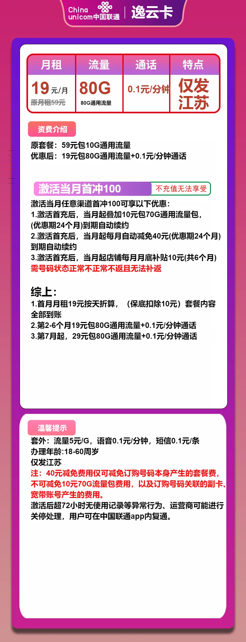 联通逸云卡