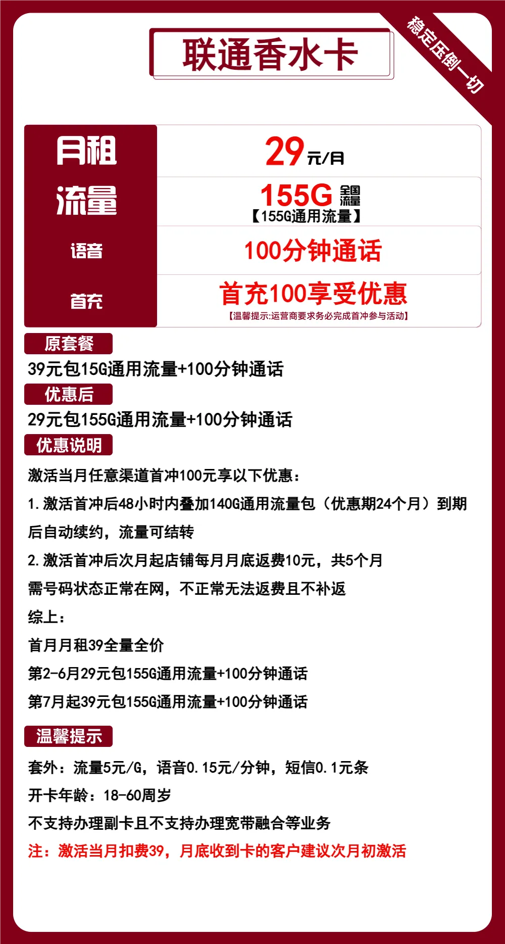 联通香水卡
