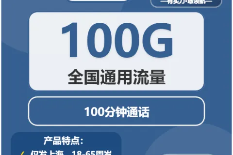 中国广电白梨卡19元包100G通用+100分钟通话套餐概括