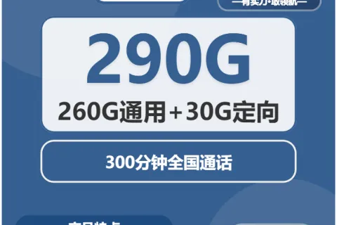 中国广电野火卡38元包260G通用+30G定向+300分钟套餐概括