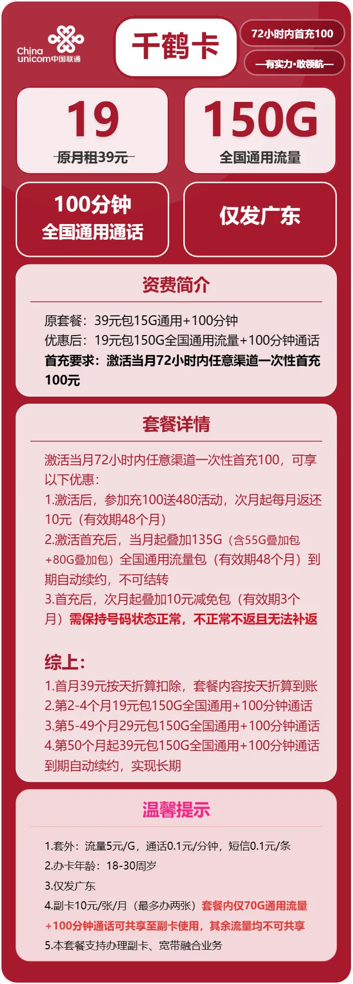 联通千鹤卡