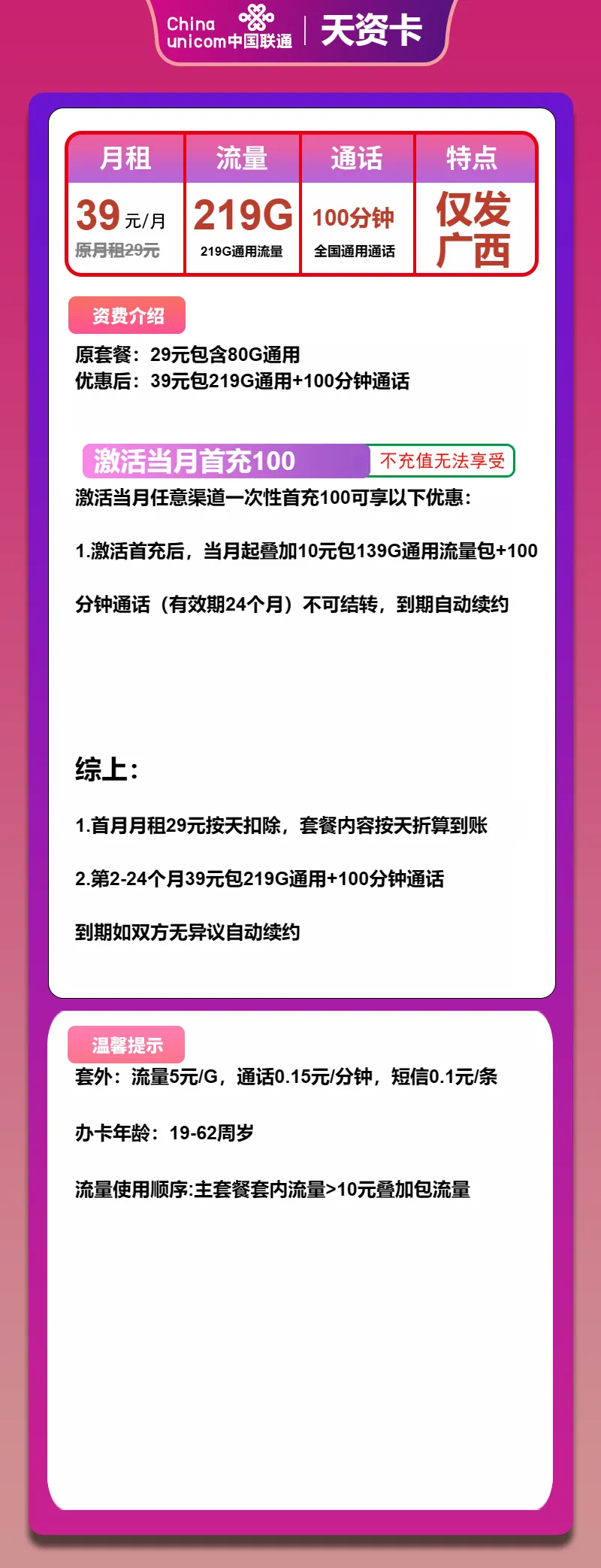 联通天资卡