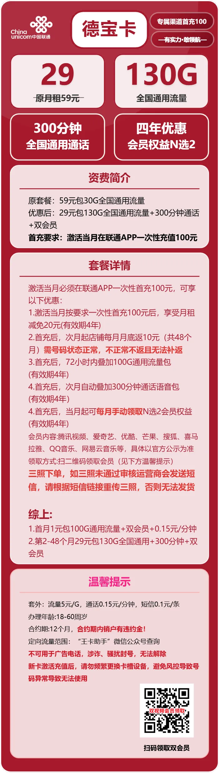 联通德宝卡