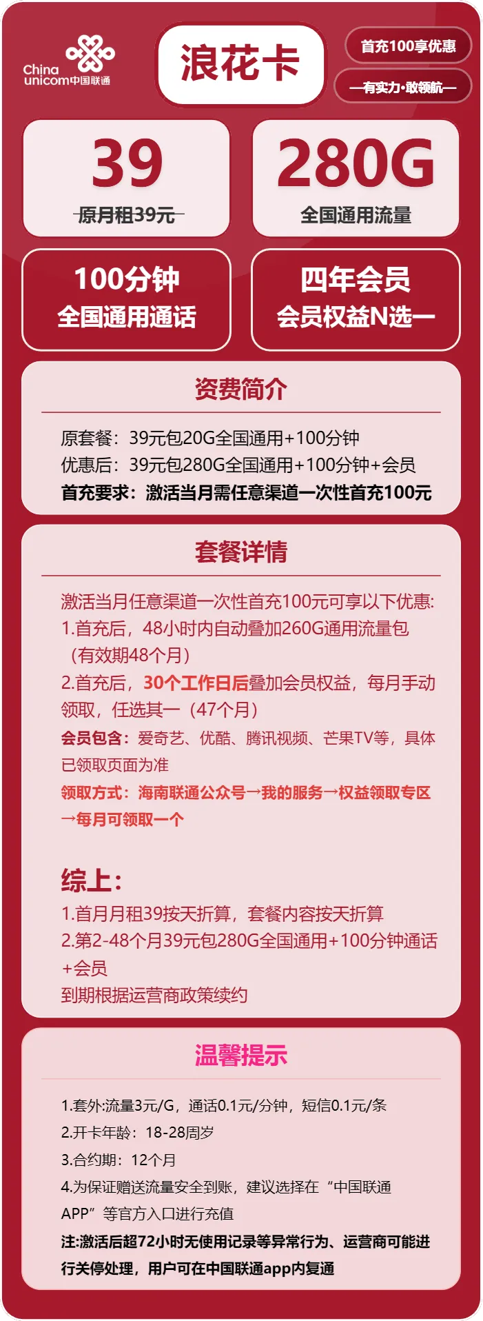 联通浪花卡