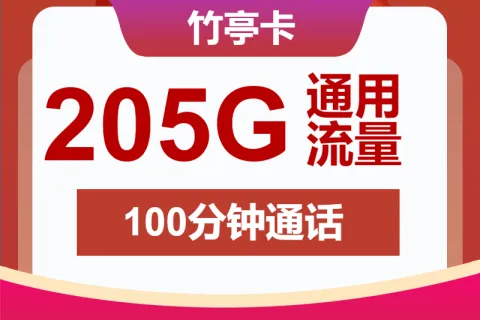 中国联通竹亭卡29元包205G通用+100分钟套餐概括