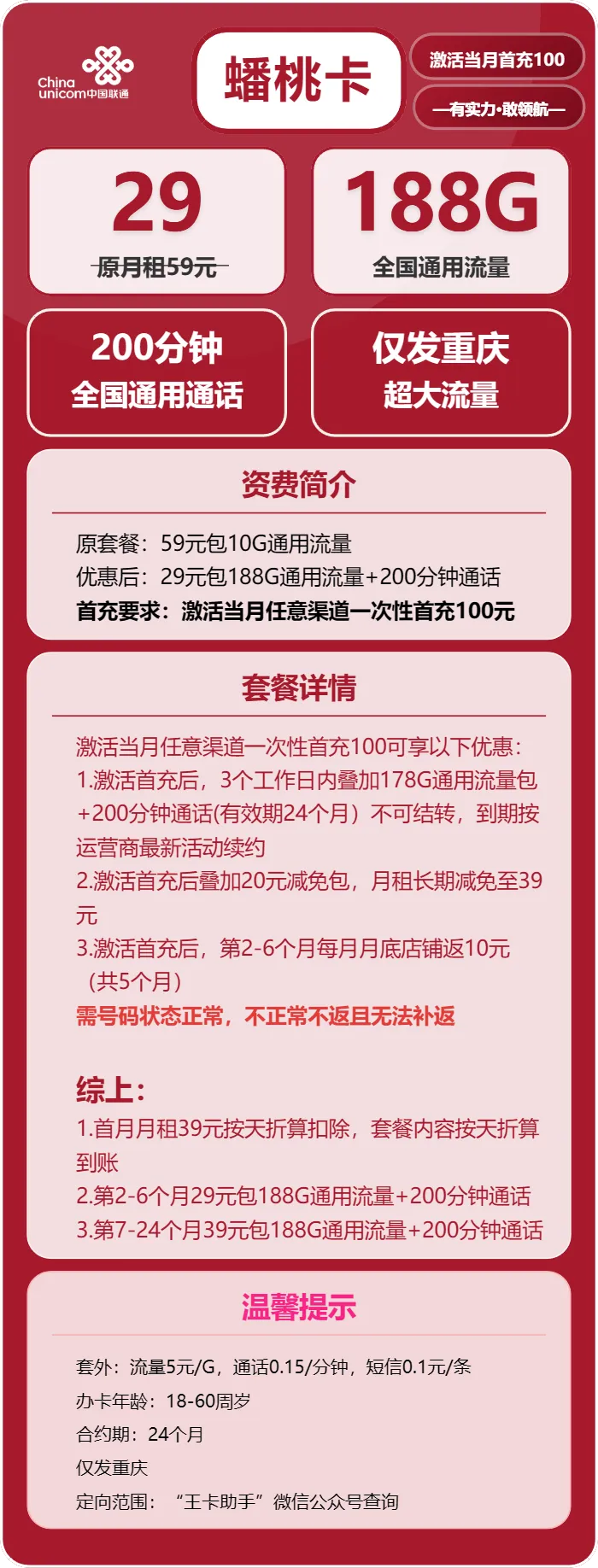 联通蟠桃卡