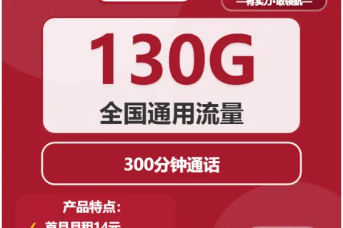 中国联通雪莲卡8元包130G通用+300分钟套餐概括