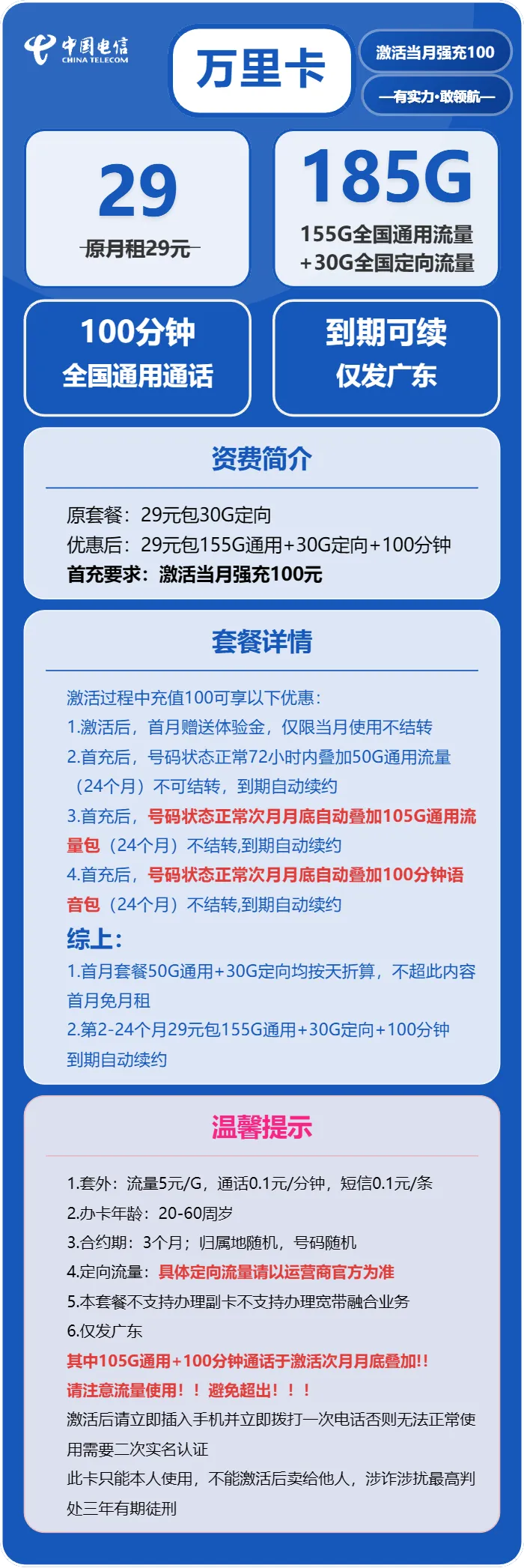 电信万里卡