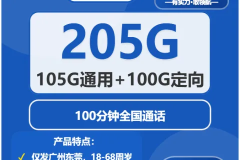 中国电信悦好卡29元包105G通用+100G定向+100分钟套餐概括
