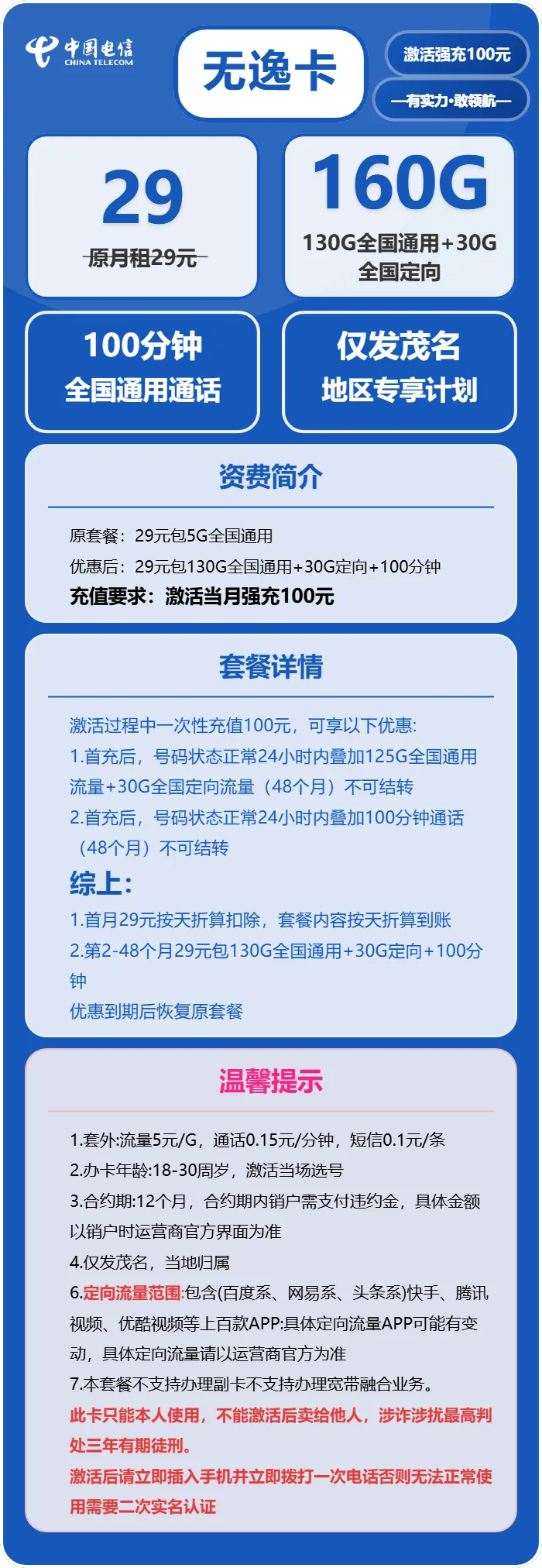 电信无逸卡