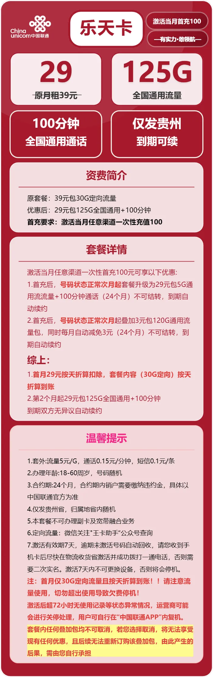联通乐天卡